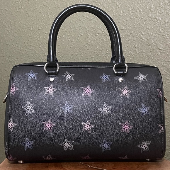 HTF NWOT COACH ROWAN SATCHEL WITH DOT STAR PRINT - Picture 3 of 16